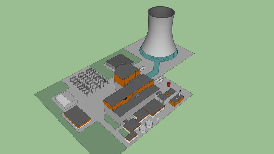 BWR Nuclear Power Plant - 1300 MW | 3D Warehouse