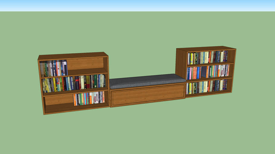 Bookshelf with reading nook 3D Warehouse