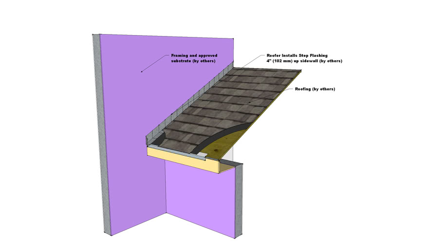 Aggreflex EIFS Roof/Wall Intersection (Roofing & Step Flashing) 3D