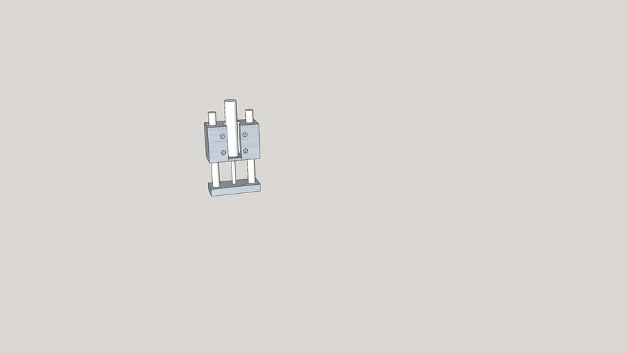 Dual Rod 2 Inch Air Cylinder 3D Warehouse