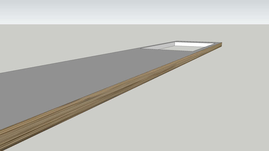 Ply Edge Kitchen Worktop 3D Warehouse