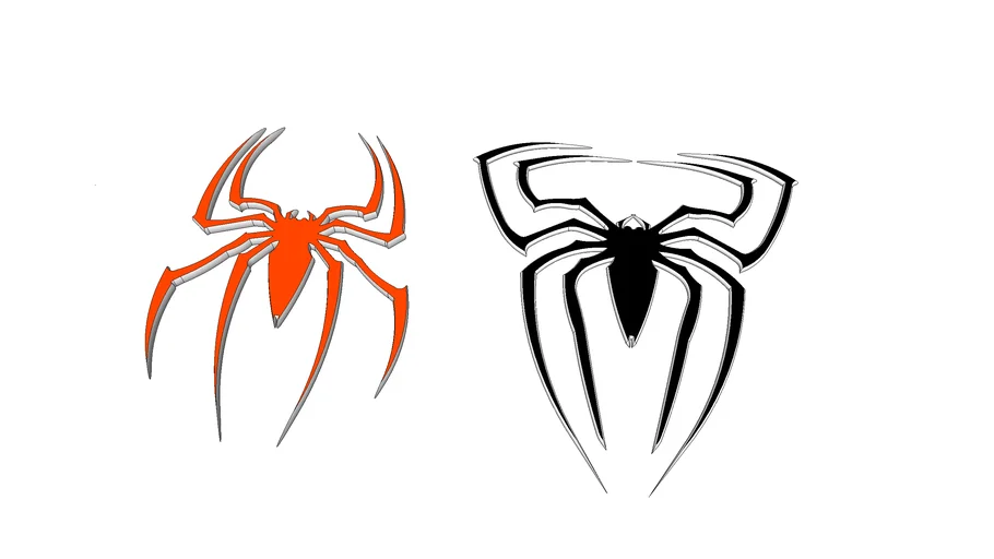 Red & Black spiderman logo | 3D Warehouse