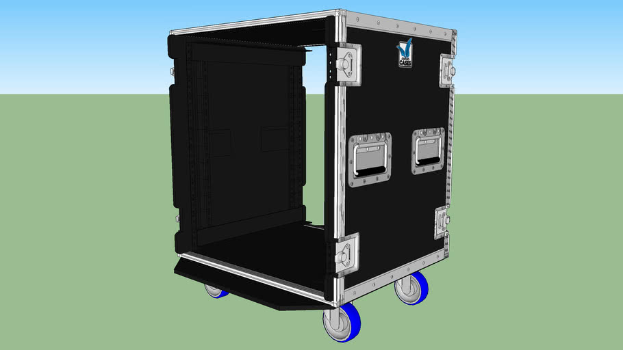 Amptown Cases - 12U Single Rack | 3D Warehouse
