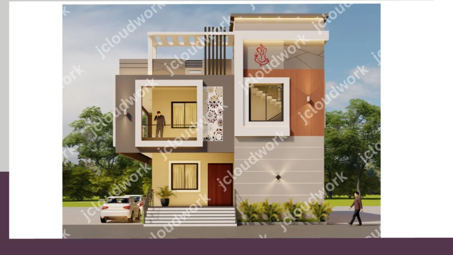 Modern House Design Elevation G+1 JCS 15395992024 | 3D Warehouse