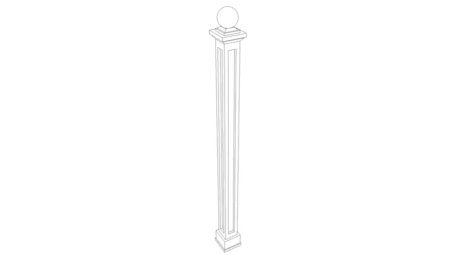 Metal post 1 3D Warehouse