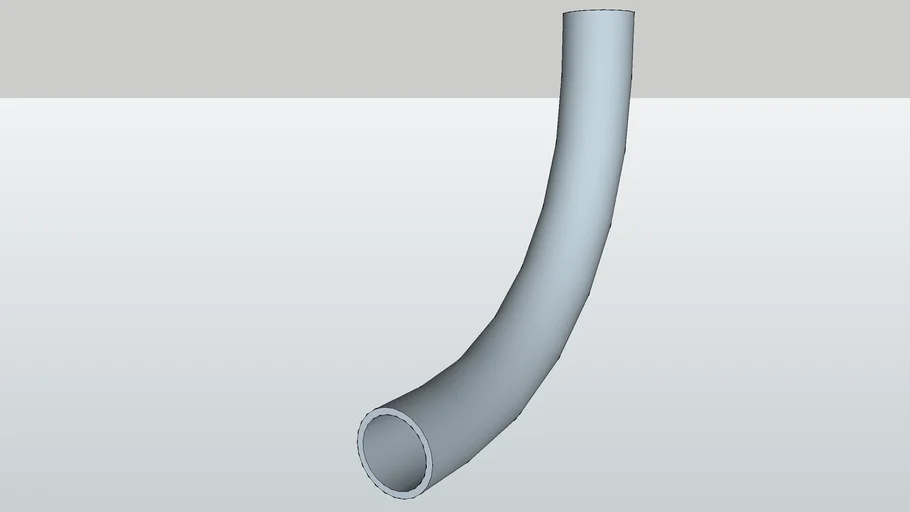 2' Schedule 40 PVC Conduit Standard 90 Degree Elbow Plain Ends 3D