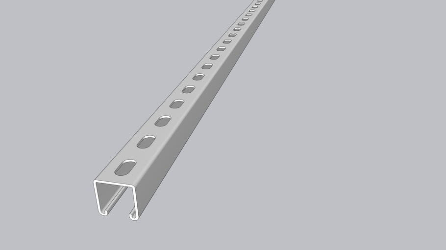 96" P1000 UNISTRUT WITH SLOTTED HOLES