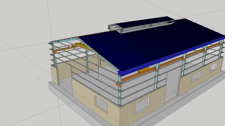 XƯỞNG KẾT CẤU THÉP | 3D Warehouse