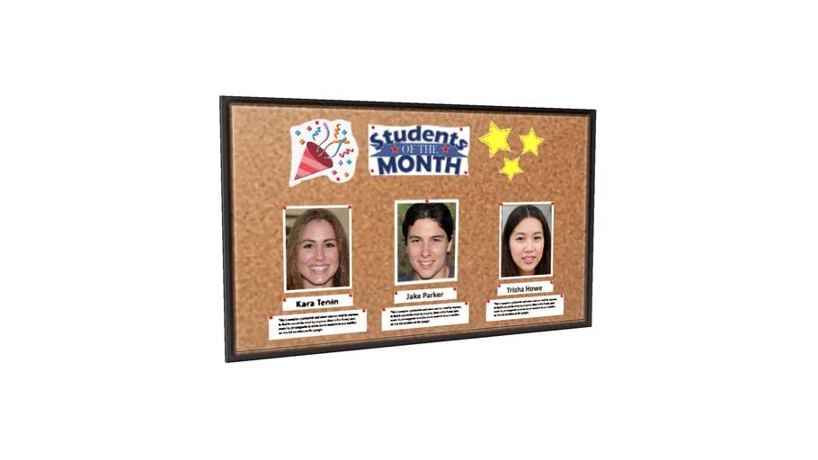 high-school-students-of-the-month-board-3d-warehouse