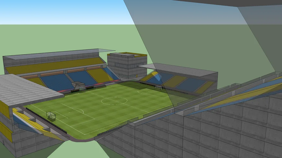 TimTV Stadion 1 eckig mit abstehendem Dach - - 3D Warehouse