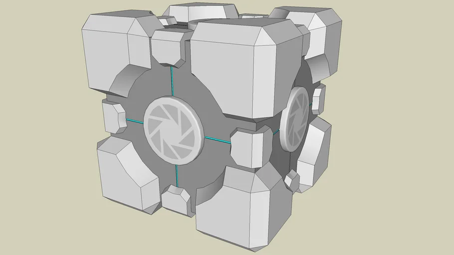 Companion Cube free 3D model