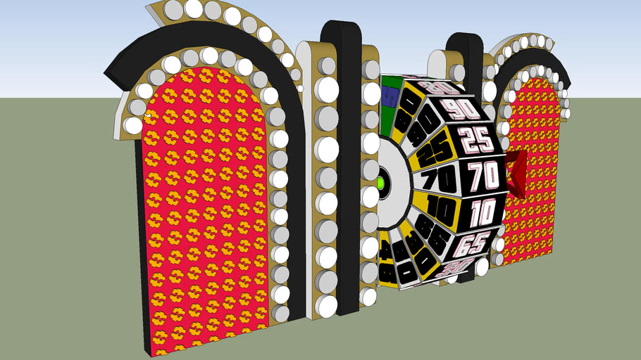 3d Printable Big Wheel from Price is Right using 608 Bearings 3D