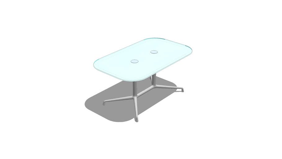 Coalesse, SW_1, Table, Rectangle, Glass, 36x60x28.5 3D Warehouse