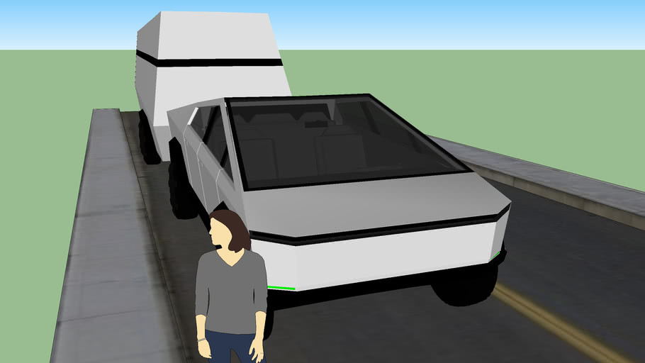 Tesla Cybertruck And Cybertrailer | 3D Warehouse