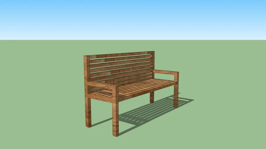 Simple wooden bench | 3D Warehouse