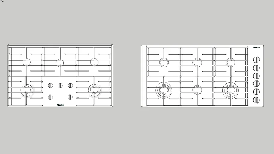 Miele Gas Cooktops (36' and 42') 3D Warehouse
