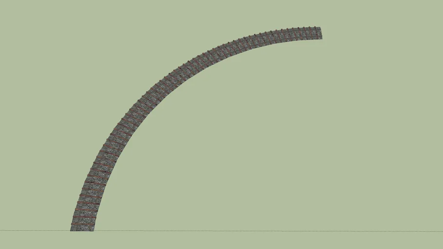 Train Track N Gauge Curve 90.skp (1 mb)