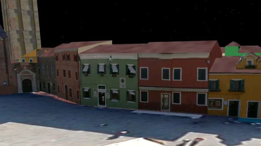 gruppo di case a Burano 3D Warehouse