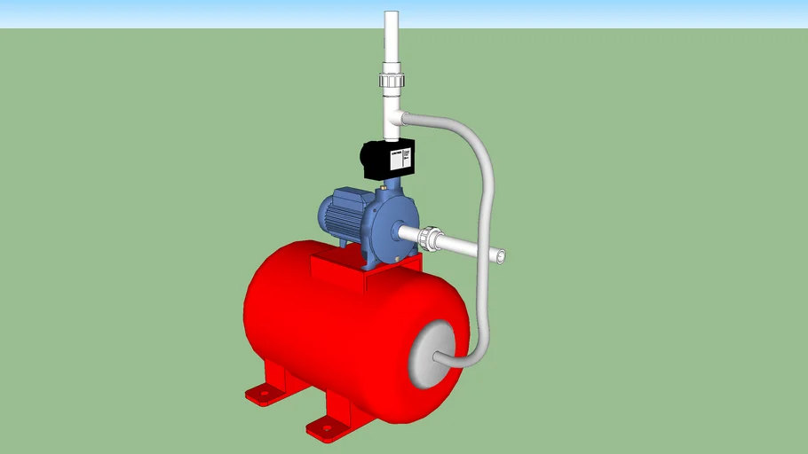 Pedrollo Pump With Pressure Tank and Logicpress 3D Warehouse