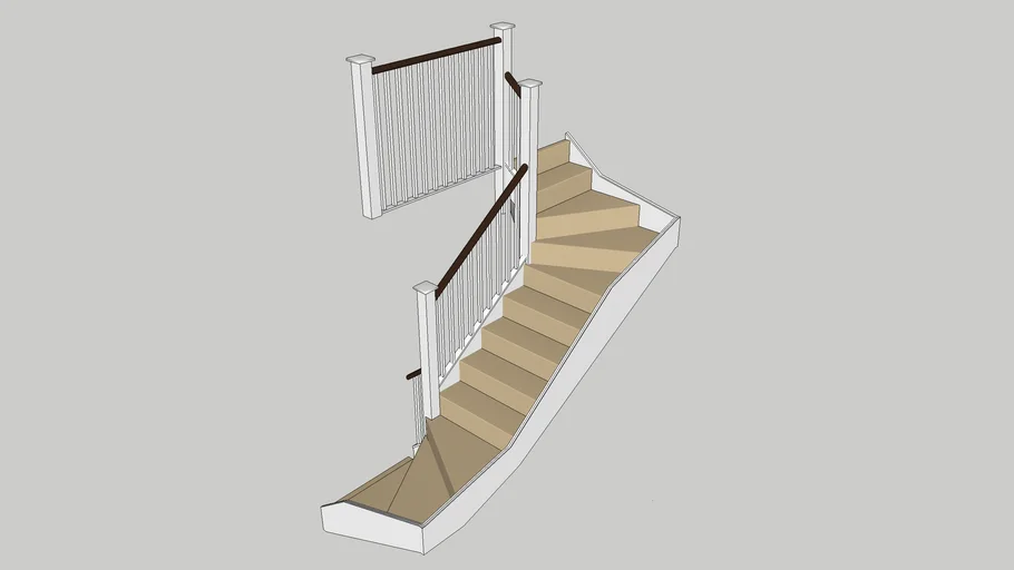 C-shaped stairs