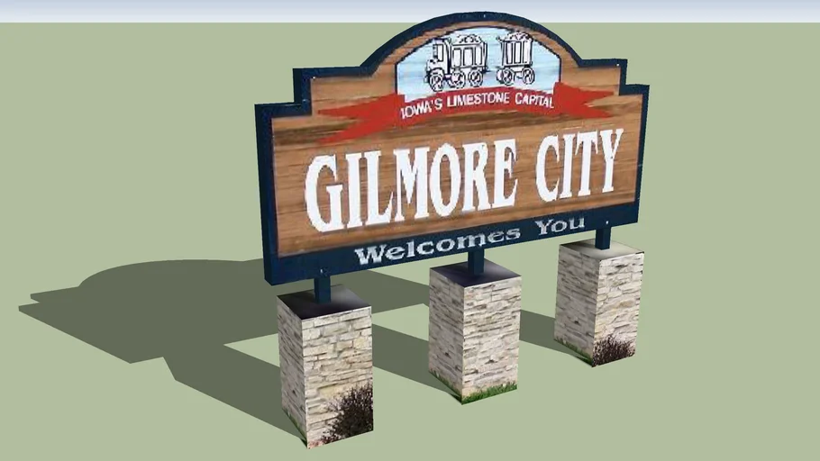 Sign Gilmore City, Iowa 3D Warehouse