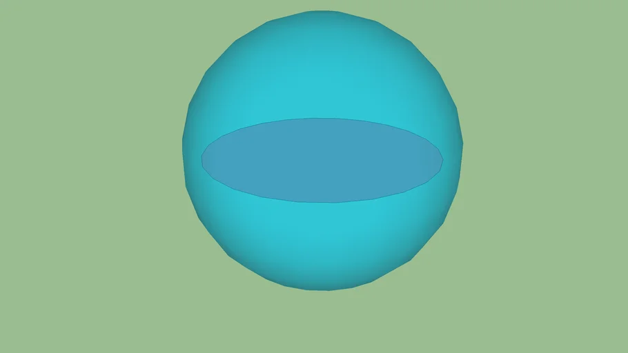 blue sphere with circle inside