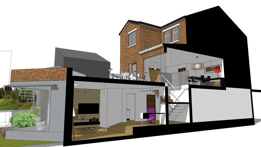 basement-extension-to-existing-house-3d-warehouse