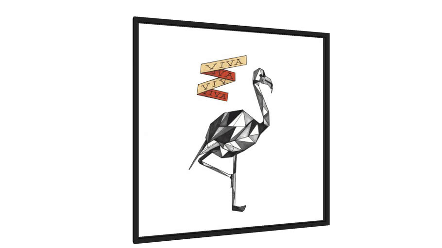 Quadro Flamingo - Série VIVA - Galeria9, por Felipe BIT