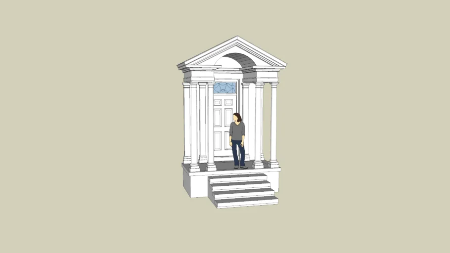 Simple Classical Entrance Portico / Porch