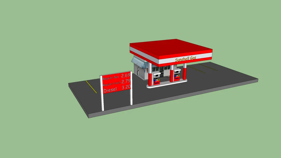 Richard's Gas Station 3D Warehouse