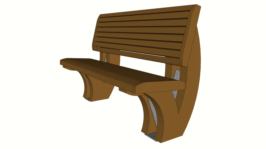 Wooden bench seat 3D Warehouse