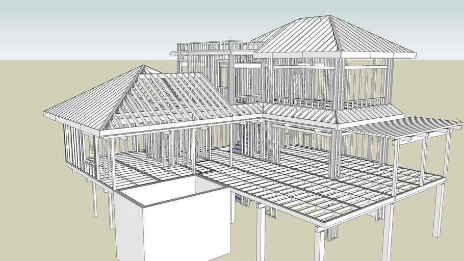 ESTRUCTURA CASA DE MADERA | 3D Warehouse