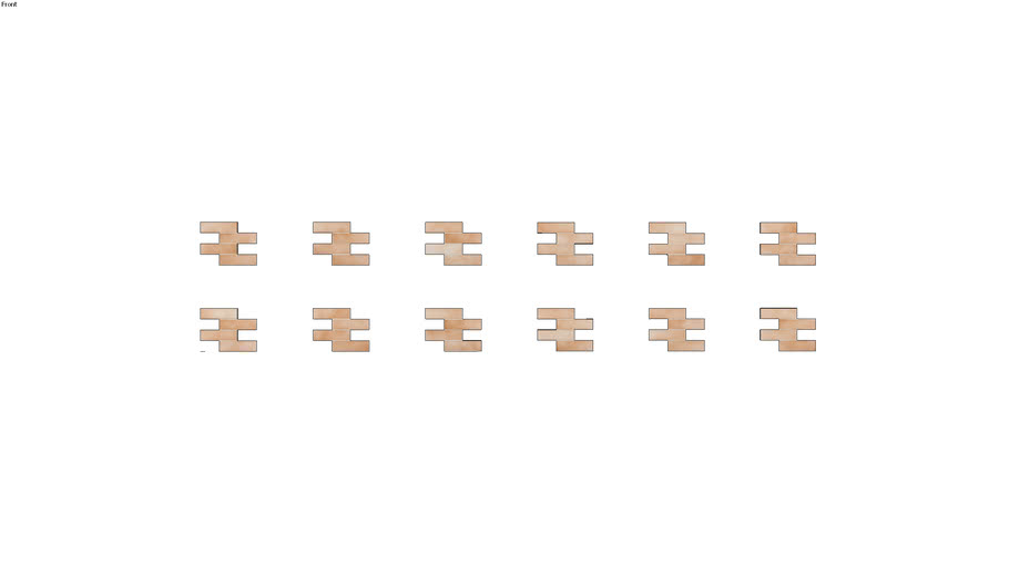 24986E_BRICK GOLD 7X26 ASSIM 30X39 TEL 06 PORTOBELLO 3D Warehouse