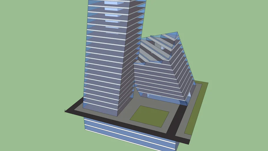 crooked modern tower | 3D Warehouse