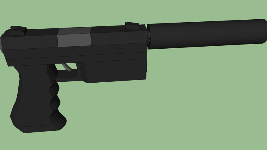 Silenced pistol (Nearly finished) | 3D Warehouse