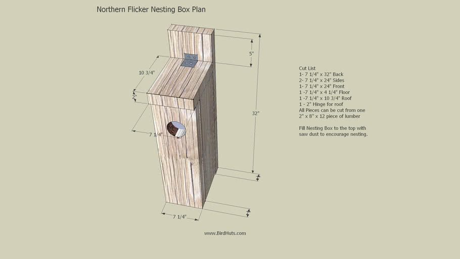 northern-flicker-nesting-box-birdhouse-3d-warehouse