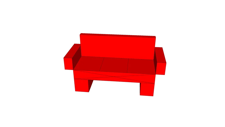 Orange Couch 3D Warehouse