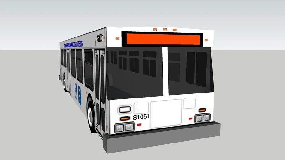2004 new flyer d40lf o'hare rental car shuttle bus 3D Warehouse
