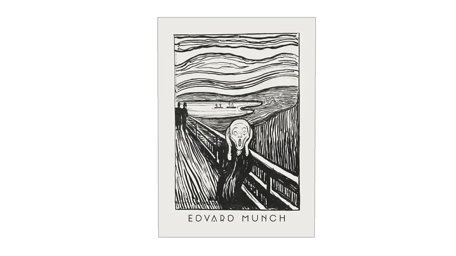 Quadro Decorativo Edvard Munch The Scream 3d Warehouse 4560