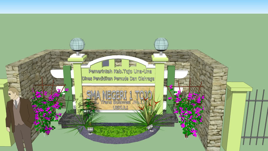 Papan Nama sekolah | 3D Warehouse