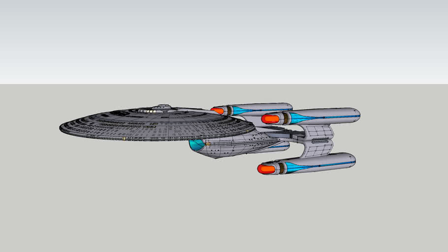 USS Enterprise D Quad Nacelles | 3D Warehouse