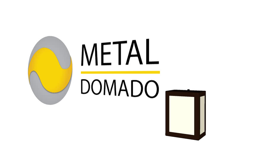Metal Domado - Arandela Retangular 16cm