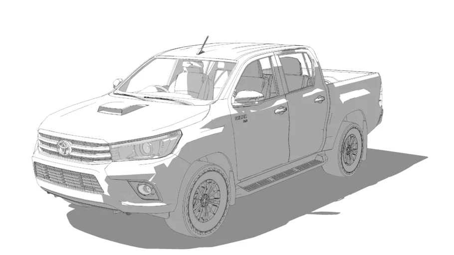 Toyota Hilux Ute RHDrive no windows