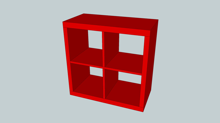 IKEA KALLAX Shelving unit, high gloss red, 77x77 cm 3D Warehouse