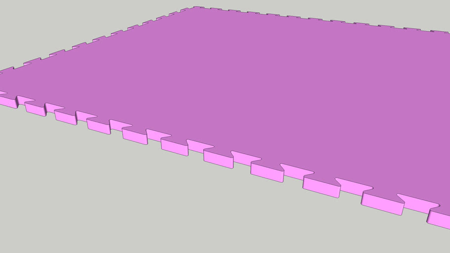 Rubber Floor Tiles_1.0m(L) x 1.0m(W) x 0.02m (T) 3D Warehouse
