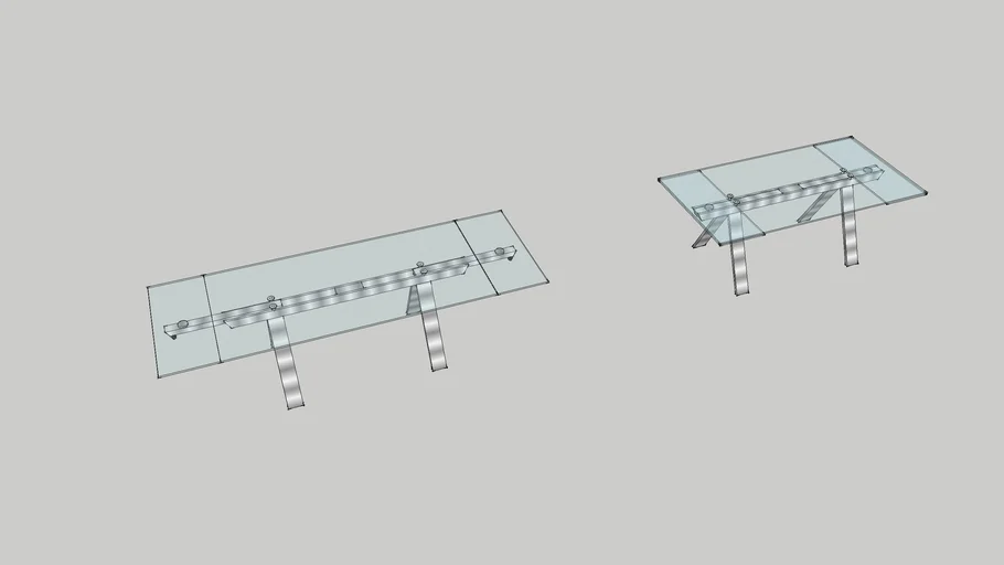 Scandesign Naos Chrome Expansion Table | 3D Warehouse