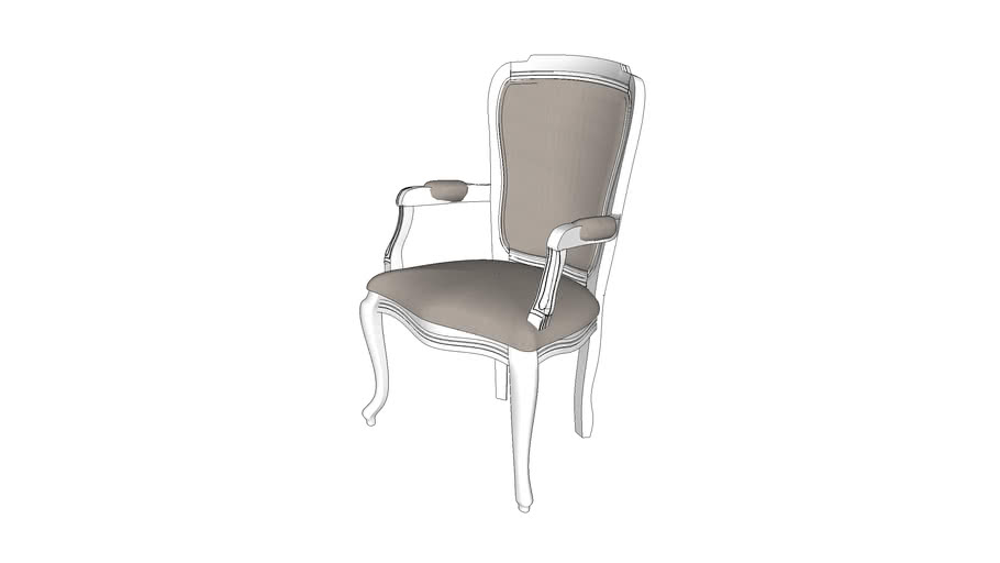 Cadeira Bourbon sem aplique com braço e tecido - Kleiner Schein