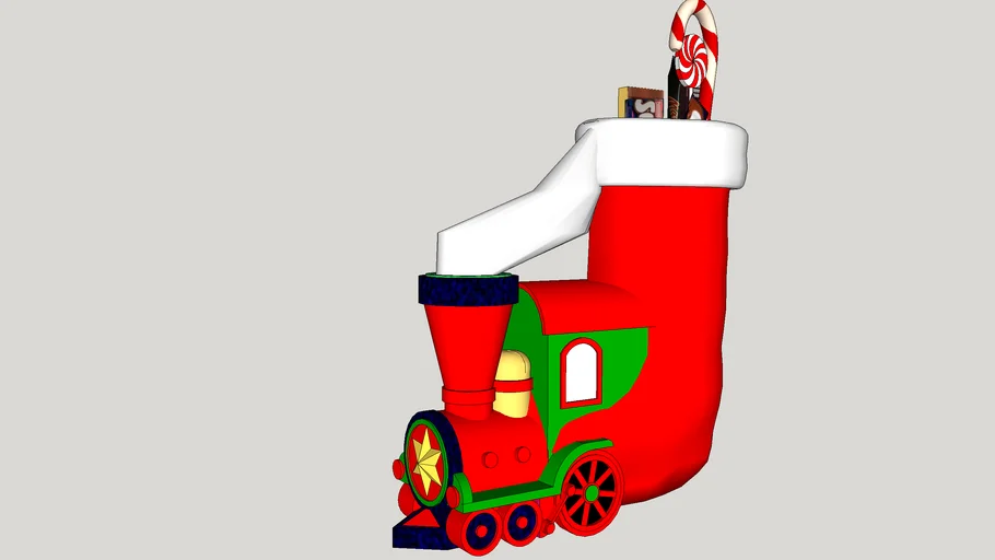 Santa Train Stocking