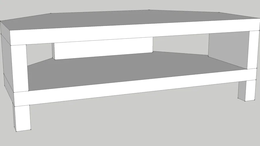 IKEA LACK Corner TV bench white 3D Warehouse