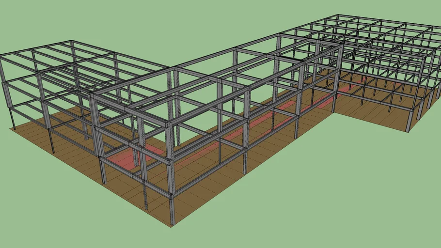 3-storey-steel-building-3d-warehouse